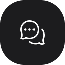 Symbol einer Sprechblase mit drei Punkten auf dunklem Hintergrund
