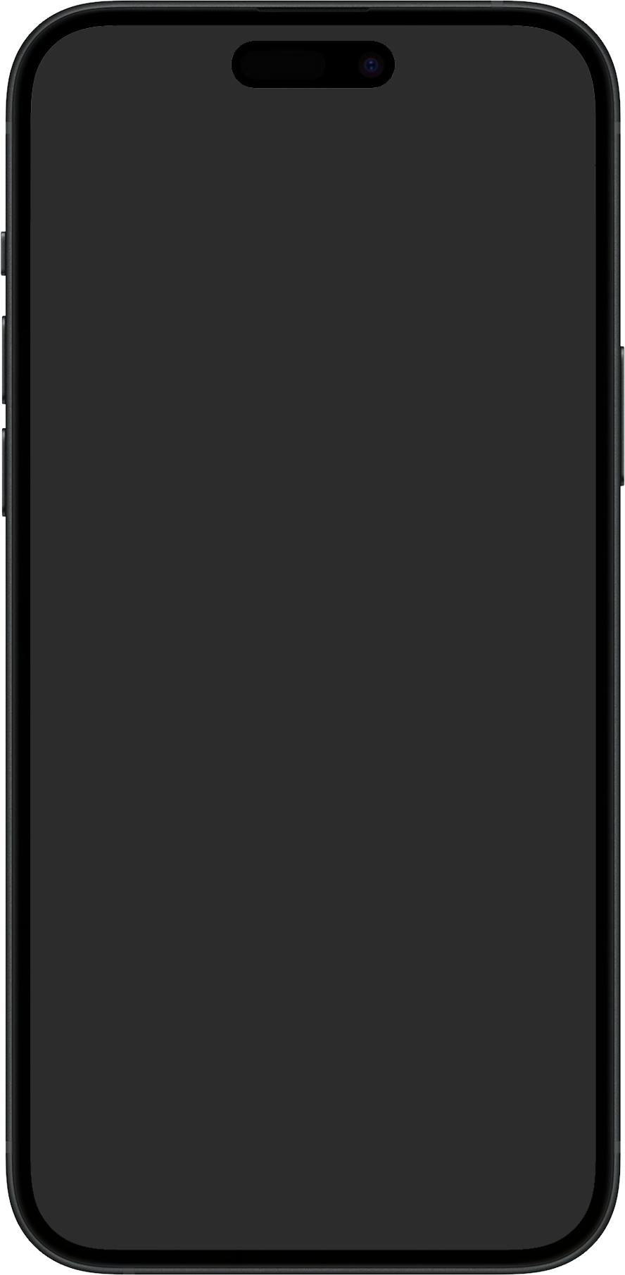 Schwarzes Smartphone mit ausgeschaltetem Display ohne sichtbaren Text
