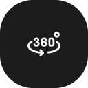 Symbol für 360-Grad-Drehung auf dunklem Hintergrund